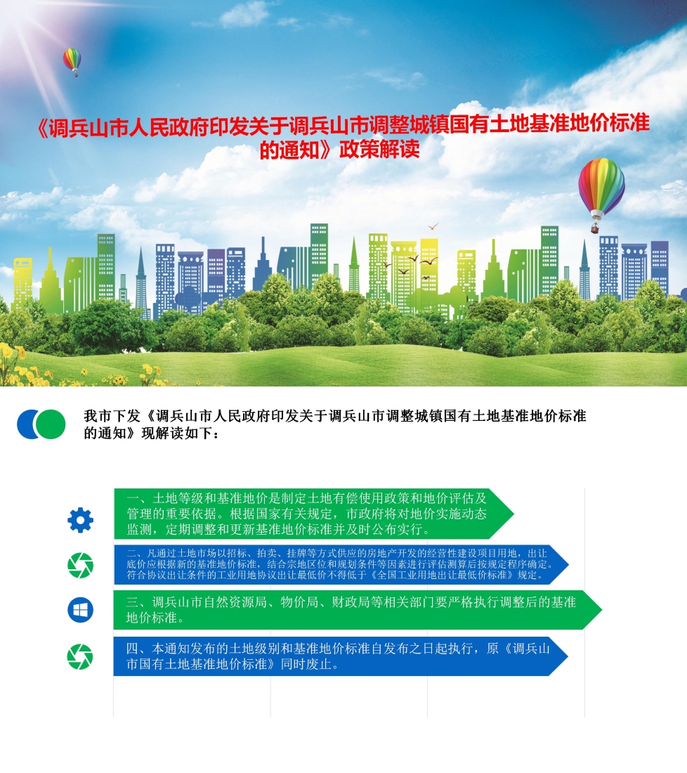 调政发[2019]3号《调兵山市人民政府印发关于调兵山市调整城镇国有土地基准地价标准的通知》政策解读